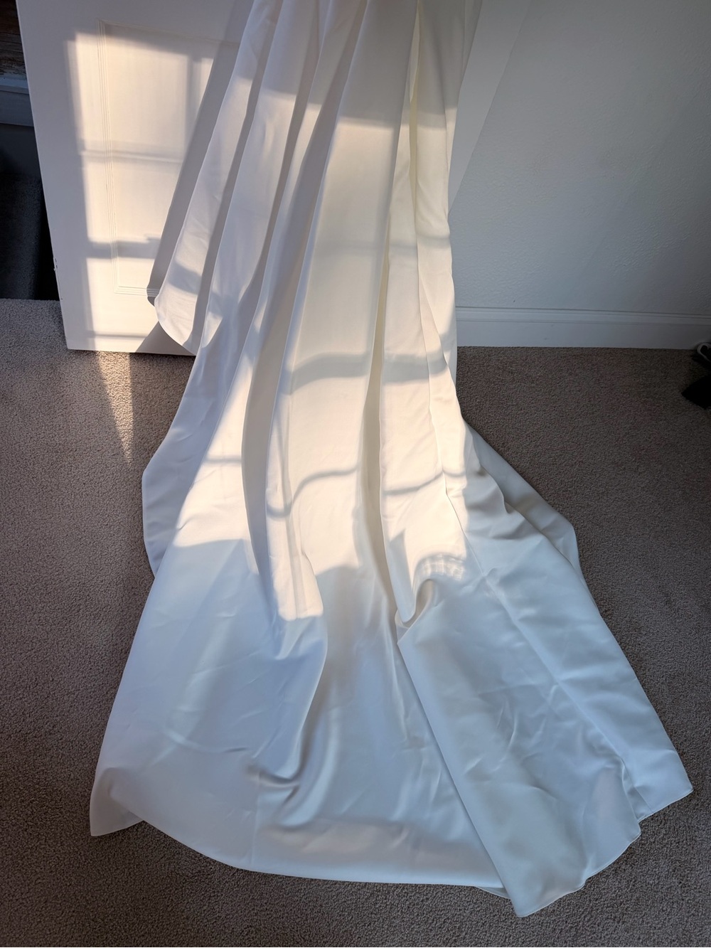 KissProm White Satin-Look Dress corset & mermaid bottom wedding dress - Picture 6 of 13